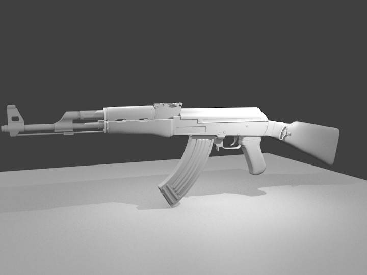 Ak-47 (Untextured) preview image 1